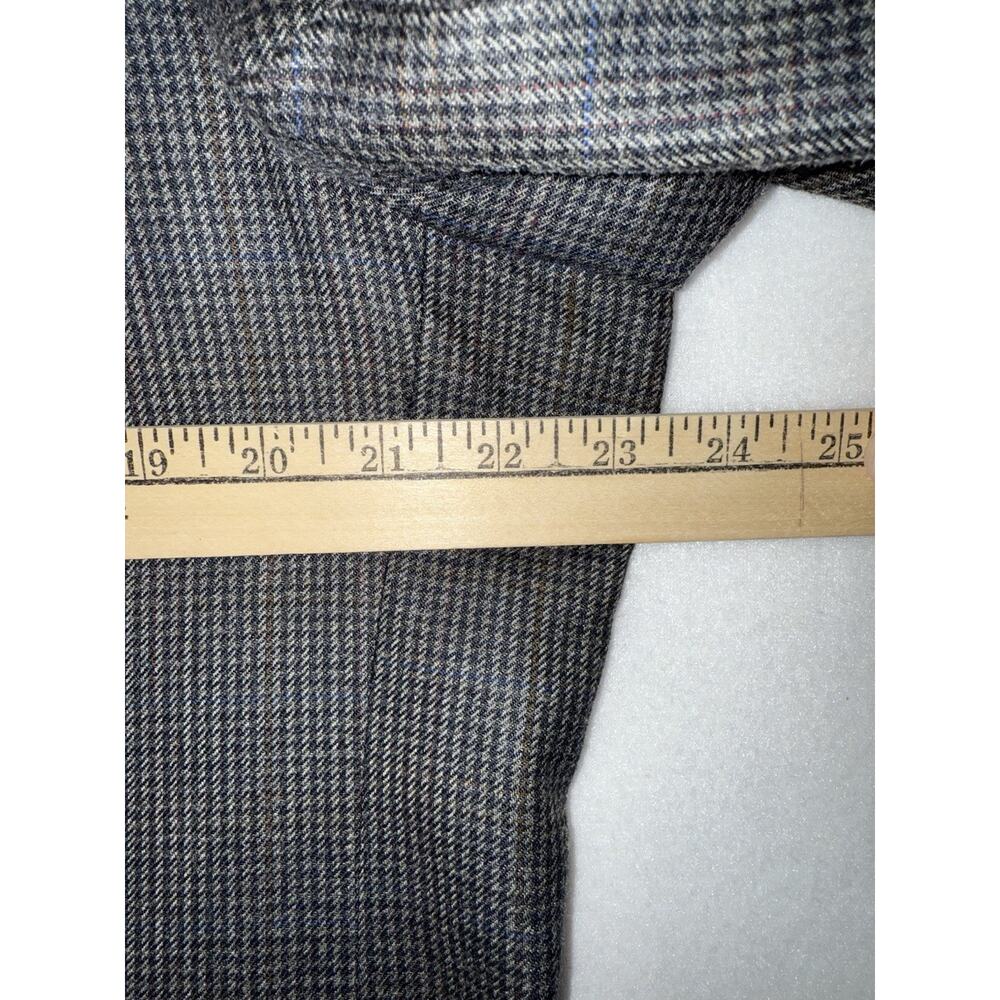 Oscar de la Renta Silk Wool Houndstooth Blazer Mens Size 44R Sport Coat 2 Button - Picture 13 of 16